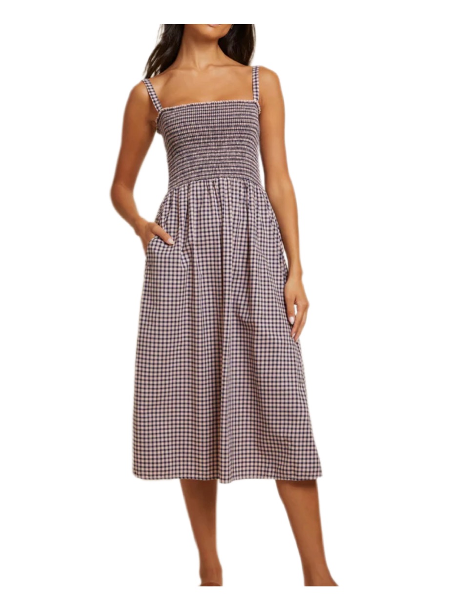Navy Gingham “Embry Dress”